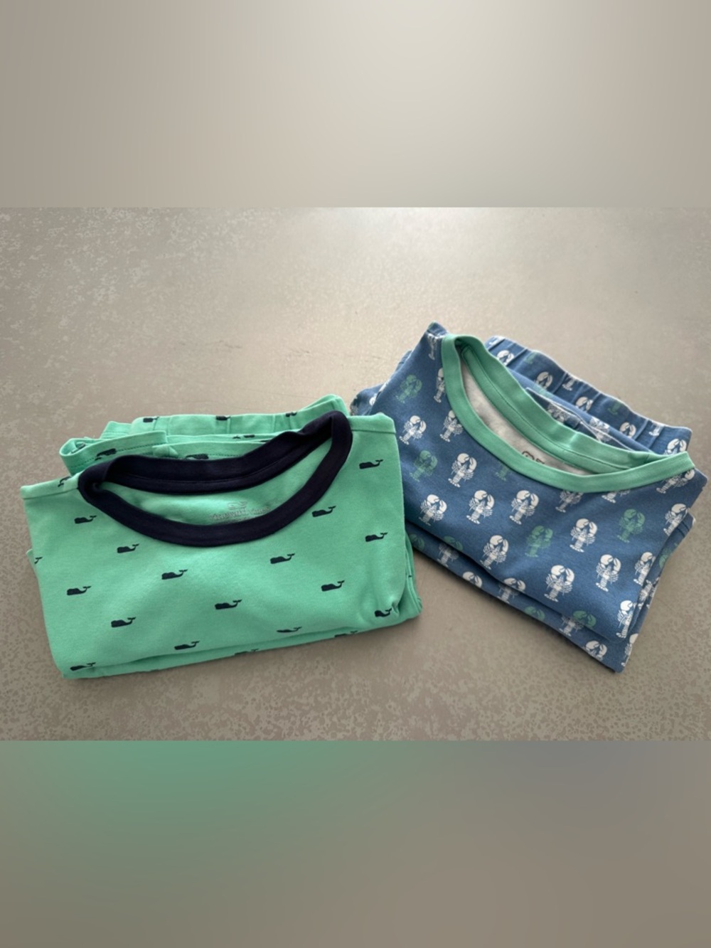 Vineyard Vines Kids Whale & Lobster Pajama sets - Mint Green & Blue